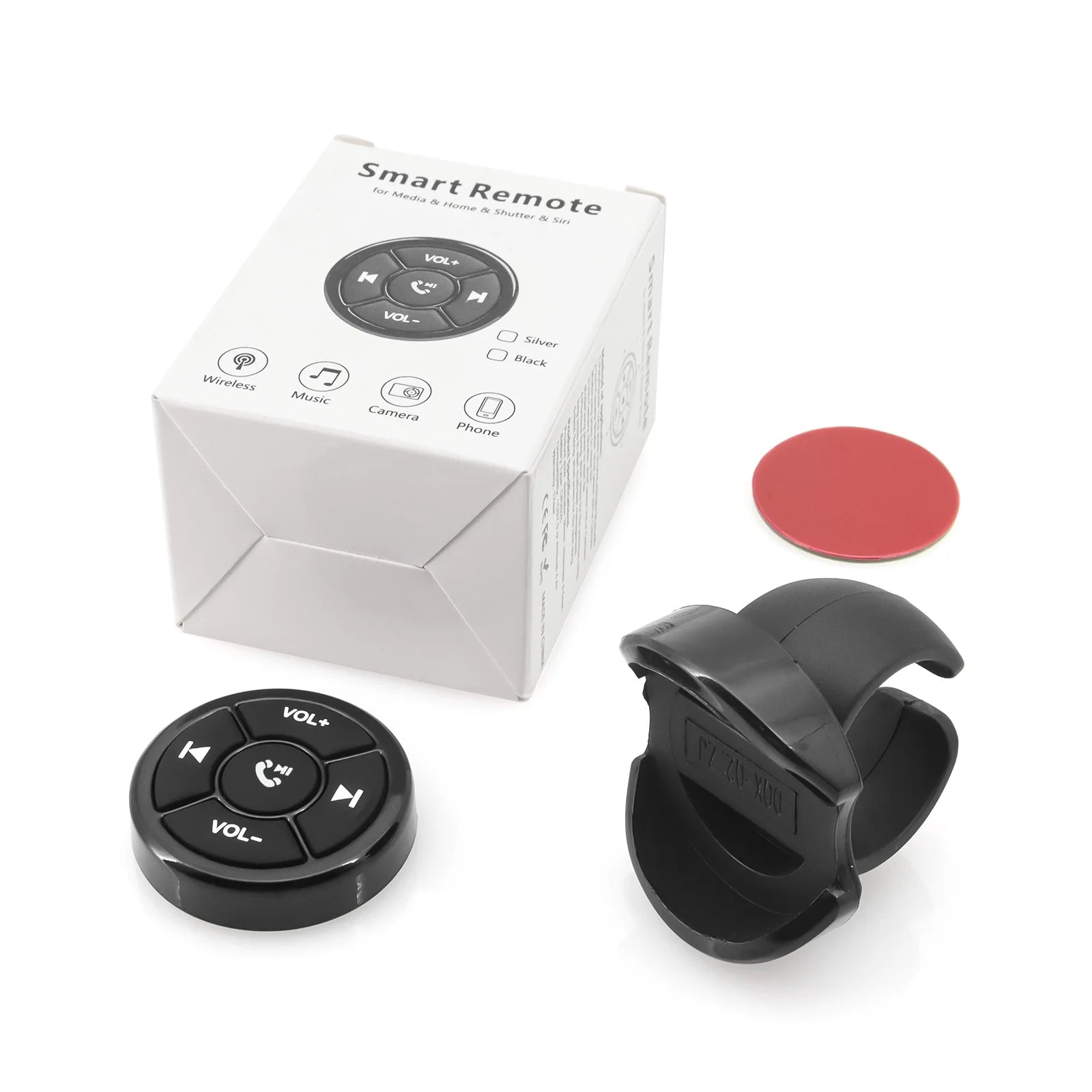 HD Media Wireless Bluetooth-compatible Button Remote Controller Car Motorcycle Bike Steering Wheel Control MP3 Music Play