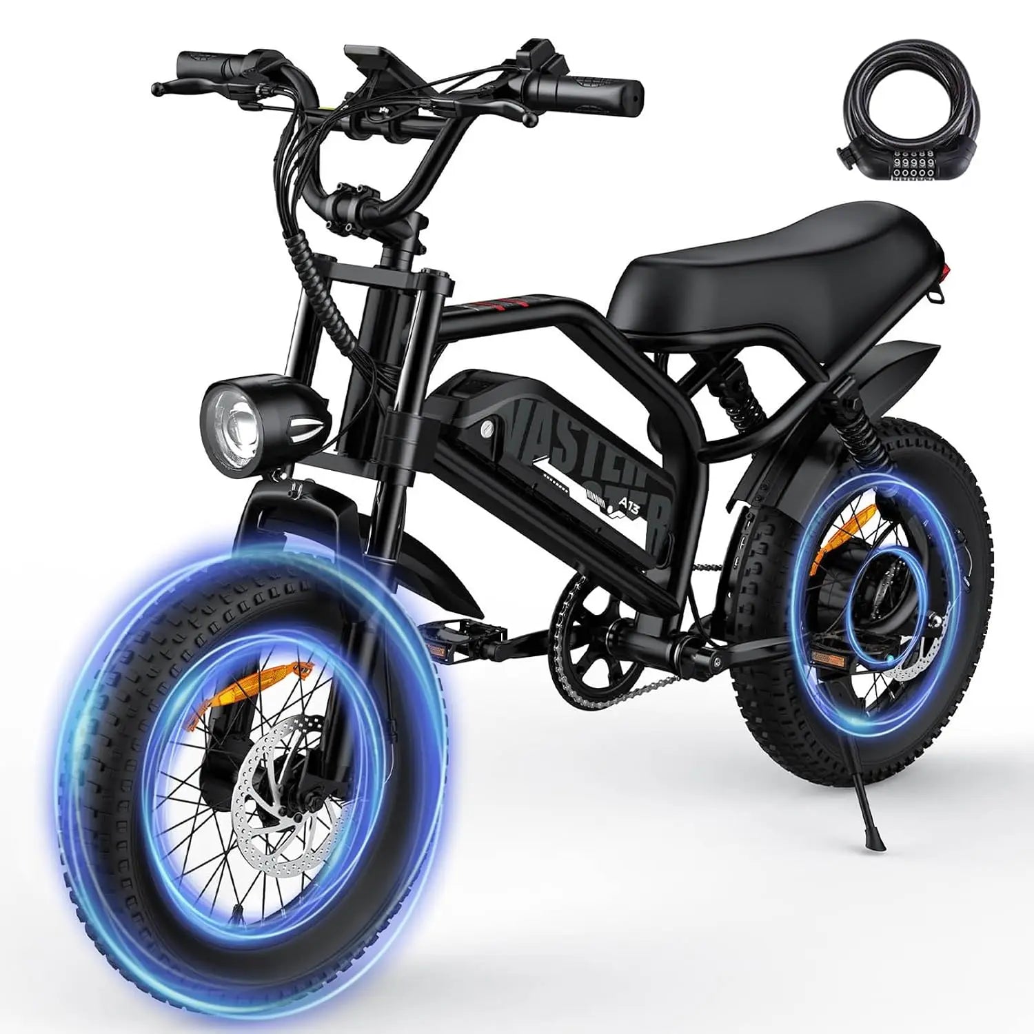 Electric Bike, 16'' E-Bike for Adults, 36V/12.8Ah Removable Battery, 20 MPH Range 45 Miles Small 500W Electric Dirt, Custom