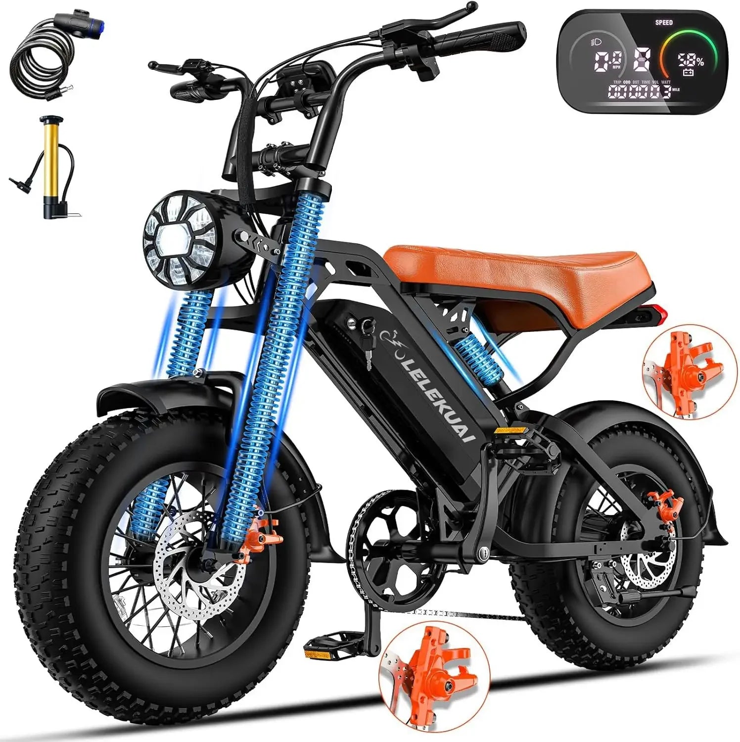 Electric Bike for Adults, 20-35MPH Speed, 560W-2000W Peak Motor, 30-55 Miles Range City Commuter Ebike, Removable Waterproof Bat