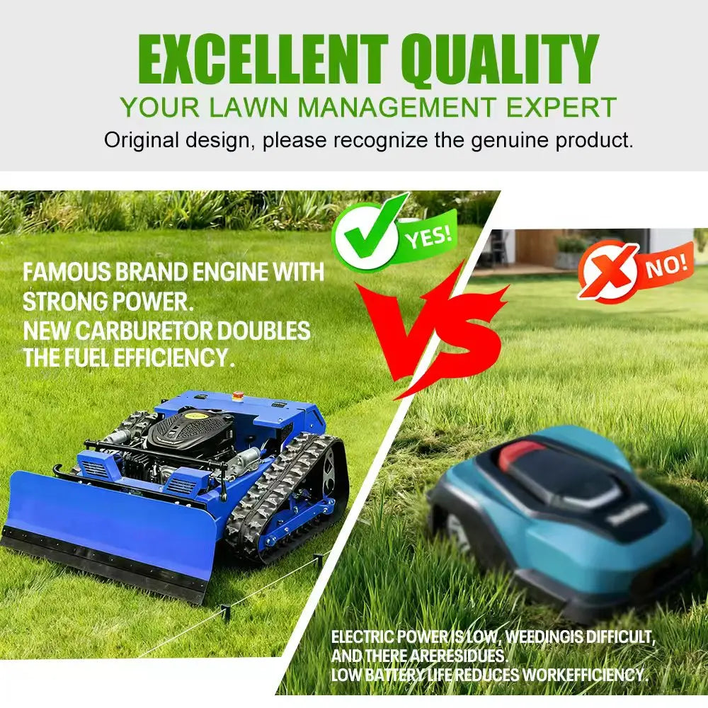 Customized Remote-controlled Lawn Mower with Snow Shovel, Automatic Robotic Lawn Mower Cutter for Steep Slopes Mower