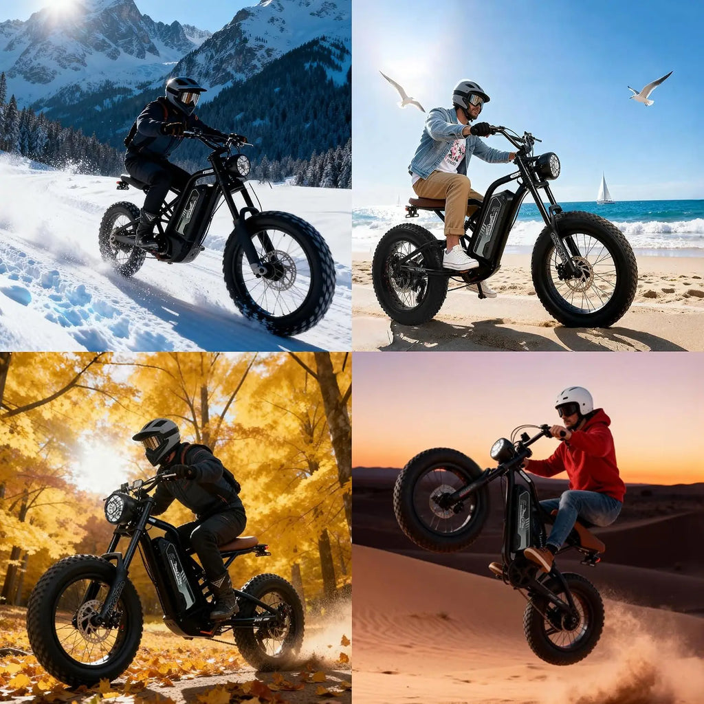Electric Bike for Adults 48V/20AH Battery 1500W Peak Motor, 20" Fat Tire Ebike for Mountains, Snow, Sand, Road with, Custom