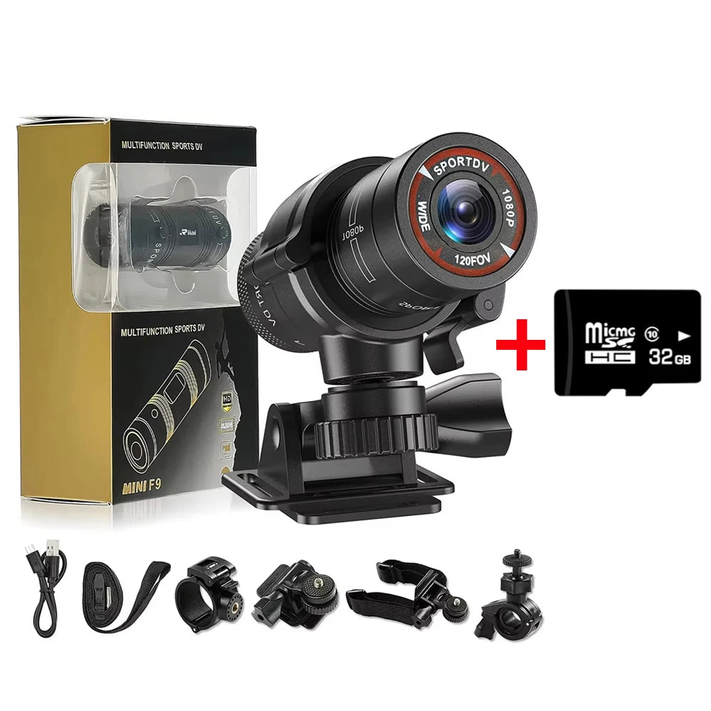 Helmet Camera 4K HD Waterproof Sports Bike Motorbike Helmet Camera High Resolution Ultra Wide Angle Lens 1080P 30fps