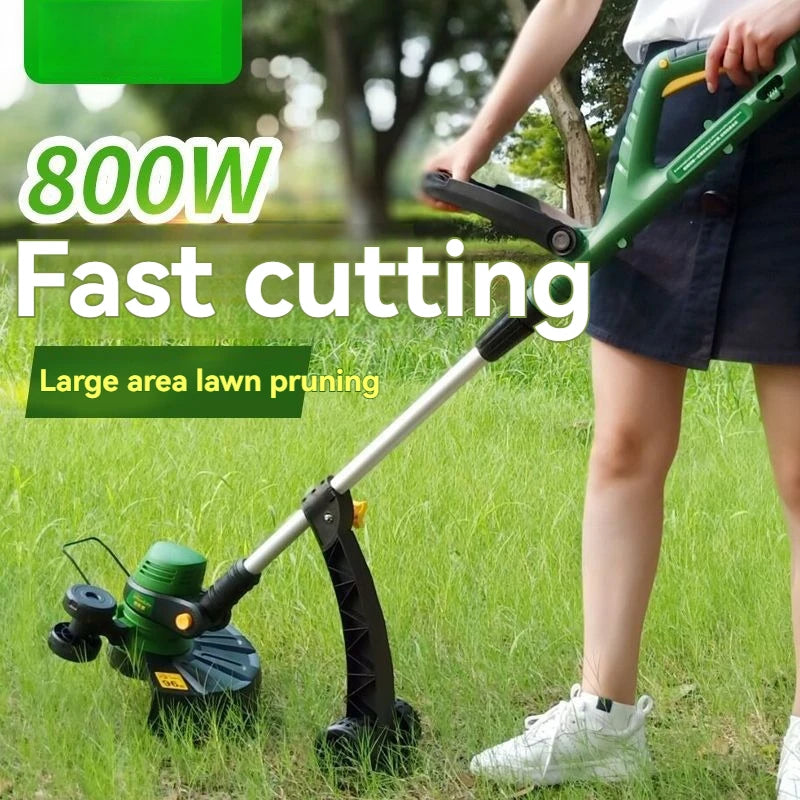 Lazy Home Small Electric Lawn Mower Lawn Mower Lawn Trimmer Weed Mower Portable