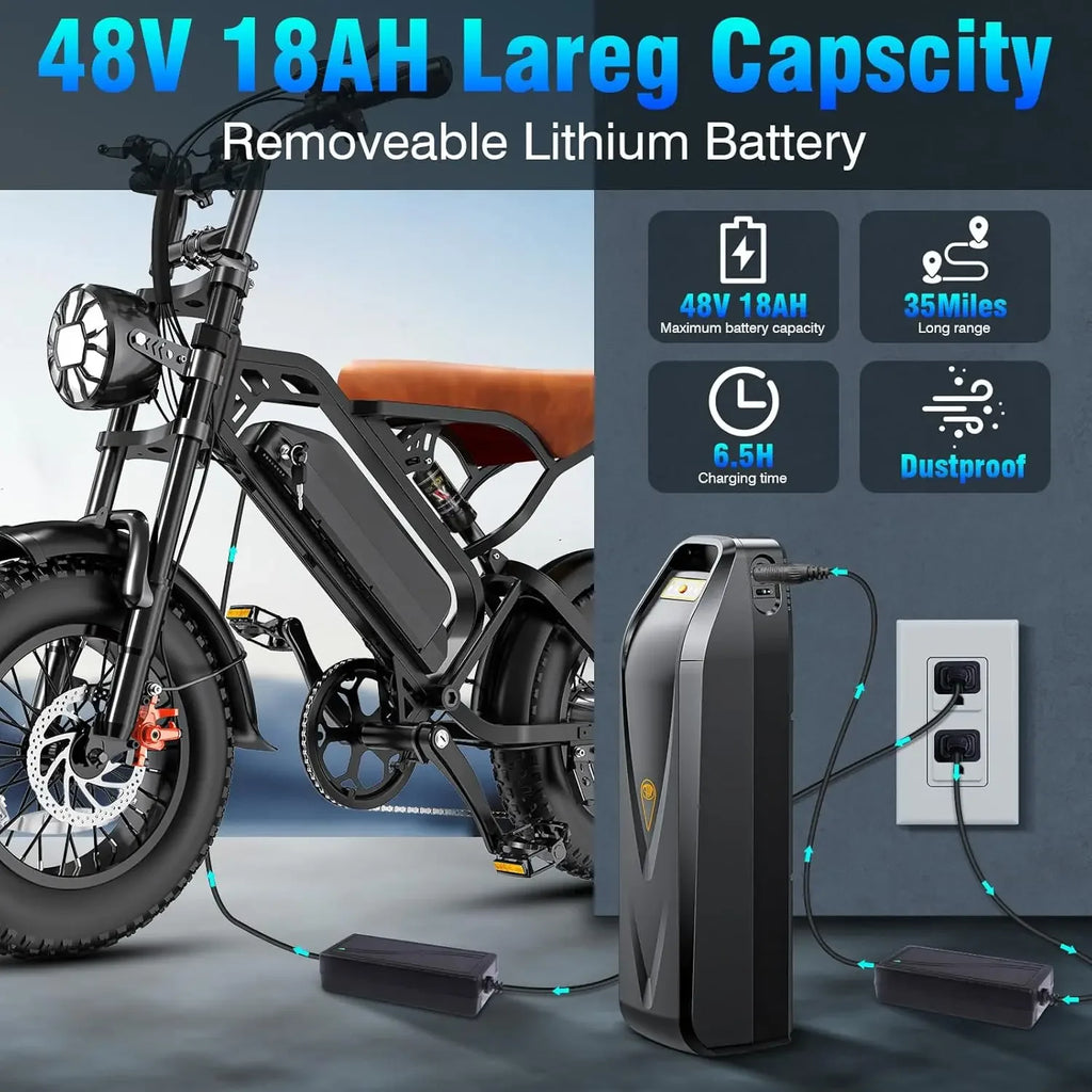 Electric Bike for Adults, 20-35MPH Speed, 560W-2000W Peak Motor, 30-55 Miles Range City Commuter Ebike, Removable Waterproof Bat