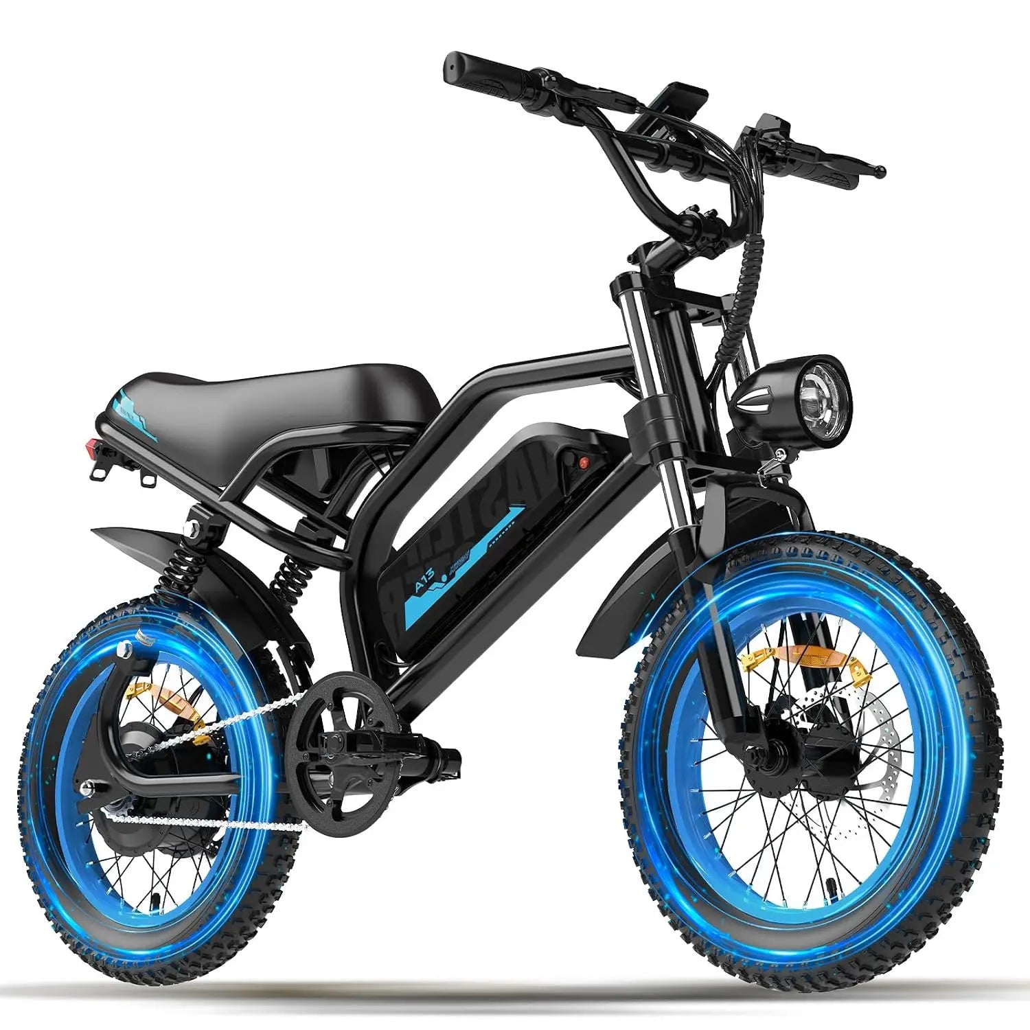Electric Bike, 16'' E-Bike for Adults, 36V/12.8Ah Removable Battery, 20 MPH Range 45 Miles Small 500W Electric Dirt, Custom