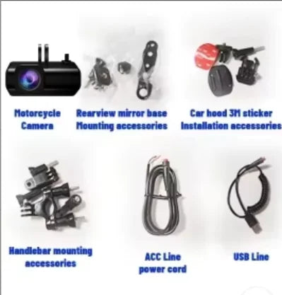 Car DVR Motorcycle Driving Dash Cam Camcorder 1080P HD Mountain Electric Bike Bicycle Motorcycle Helmet Camera Outdoor Black Box