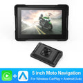 BEPOCAM 5" Motorcycle GPS Carplay Screen Wireless CarPlay Android Auto Car Stereo for Motorbike Waterproof Navigation Touchscree