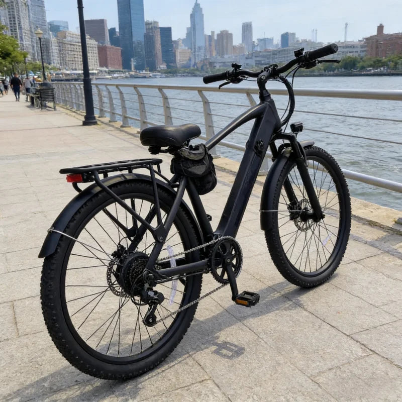 400W brushless motor E-Bike, 26-inch all-terrain electric bicycle, 48V10.4AH lithium battery electric moped, adult scooter