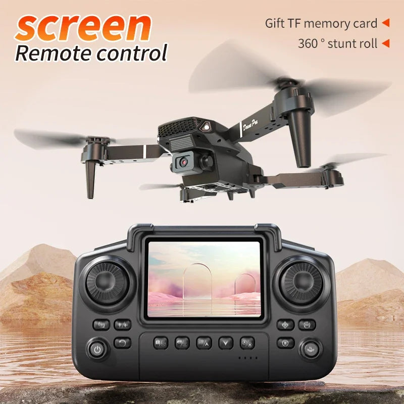 E88 PRO Drone with screen 4K HD Camera WiFi FPV Foldable RC Quadcopter Helicopter Toy for Kids Adults Outdoor Gifts