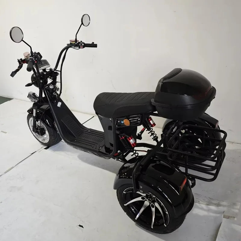 3-Wheel bicycle adult bicycle electric tricycle scooter aluminum moped adult 2000w tricycle 3-wheel motorcycle