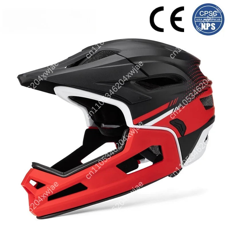Detachable Face Guard Mountain Bike Helmet Full Coverage for Extreme Sports and Trail Riding