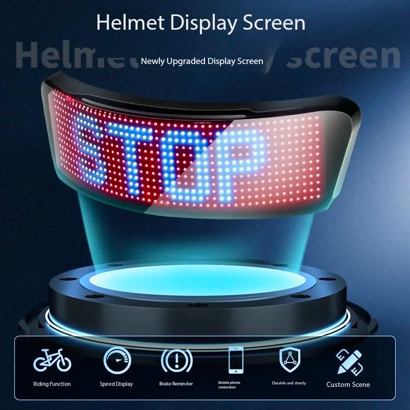 APP LED Helmet Display Motorcycle Helmet Tail Light Helmet Warning Light Moto Accessories Glowing device