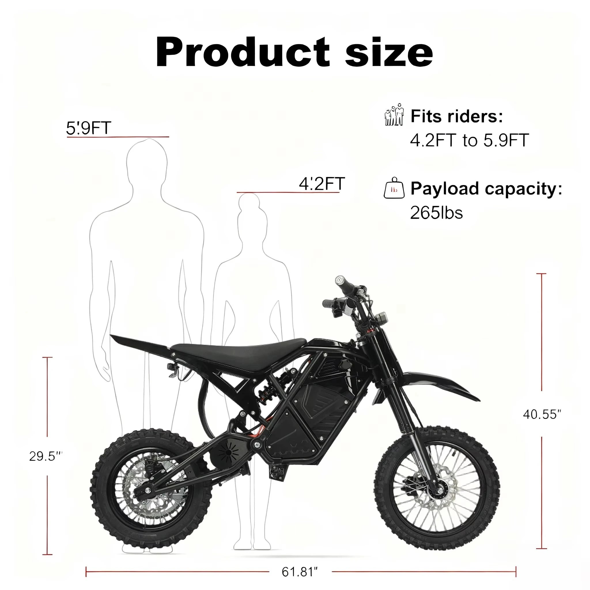 Electric Dirt Bike 48V Lithium Battery Full Suspension Electric Mountain Bike