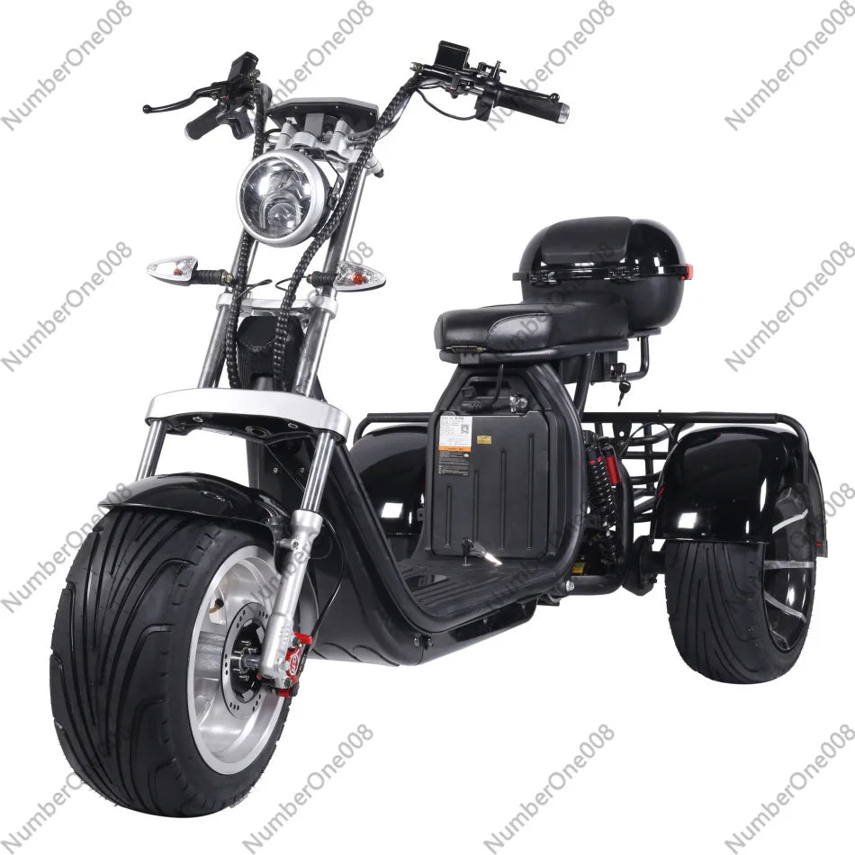 X30S Electric Tricycle 60V1000W Adult 3 Wheel Scooter for Food Delivery Commuting, Cargo Bike with Large Rear Storage Box