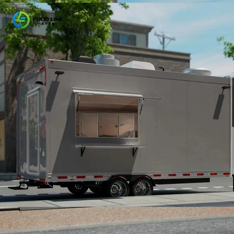 China CE Certificate Mobile Fast Food Van Coffee Carts Food Trailer for Sale  Ice Pizza Truck Catering