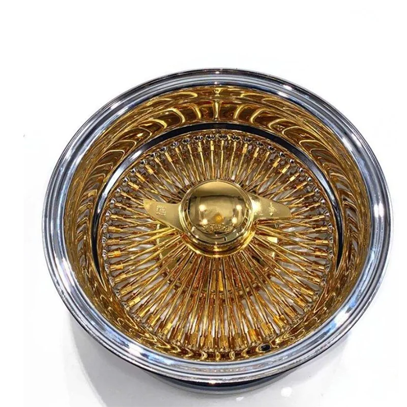 Wholesale Best Seller New 4 Pieces Gold Colored Alloy Wheel Rims for Passenger Cars Multi Spoke Steel Construction
