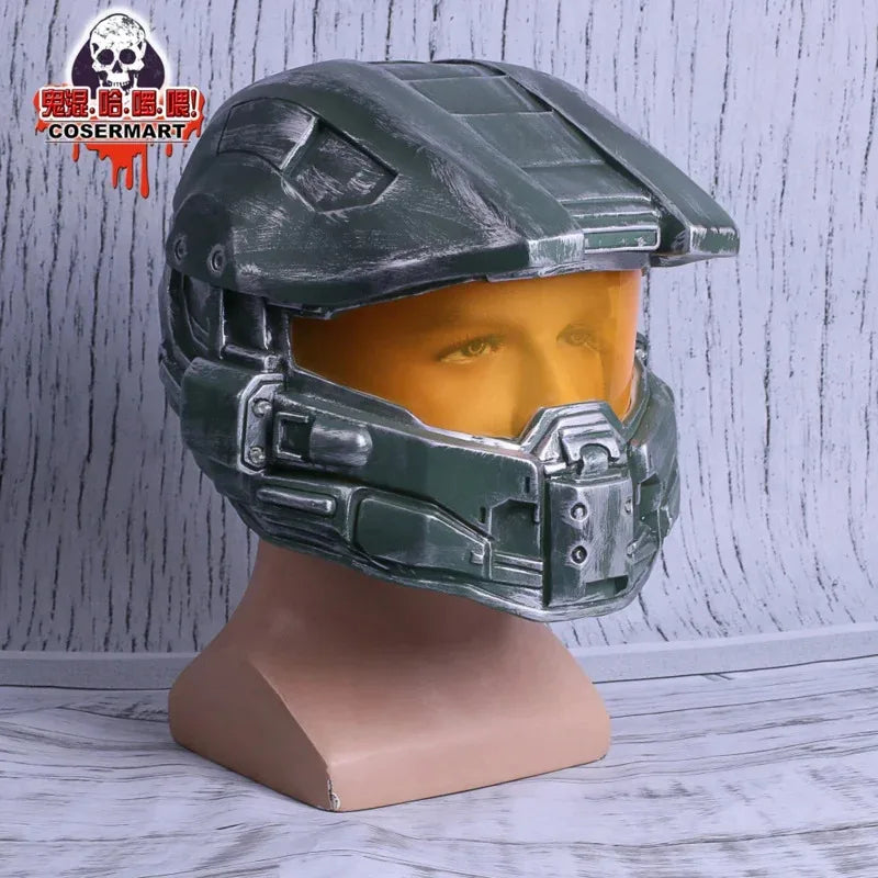 ♥ New 2025 Helmet Prop Replica Cosplay Costume Full Head Mask PVC Equipment Master Chief Game Accessories ★ Bear House