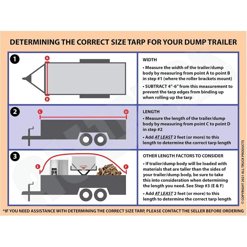 6.5ft x 12ft Dump Truck and Trailer Cover Set