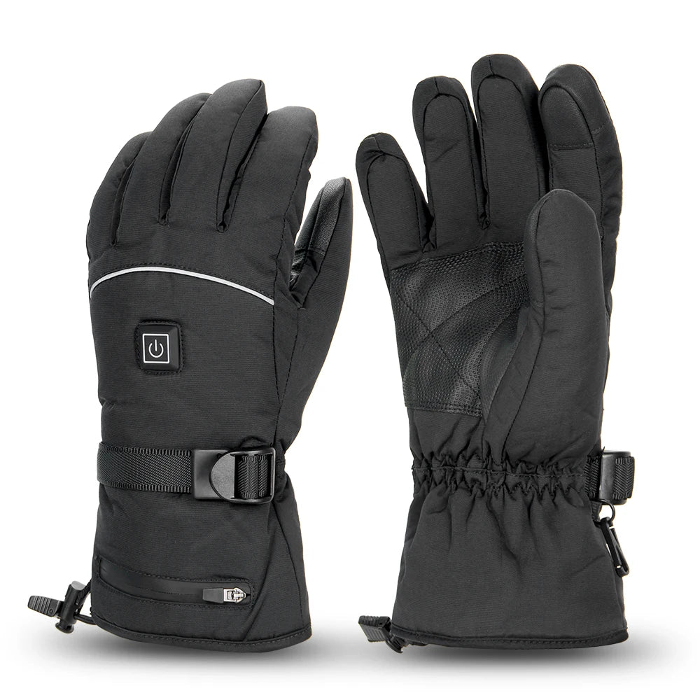 Skiing Heated Gloves Winter Warm Gloves Outdoor Non-slip Heated Gloves Waterproof Touch Screen Motorcycle Cycling Gloves