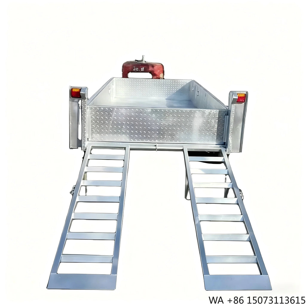 Custom Full Tilt Steel Floor Car Trailer for High-Production Agricultural Transport