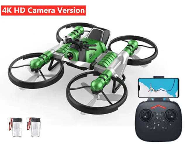 WIFI FPV uav aircraft Motorcycle 2 in 1 Deformation Drone With 4K HD Camera 3D Flip One Key Return Headless Mode RC Quadrocopter