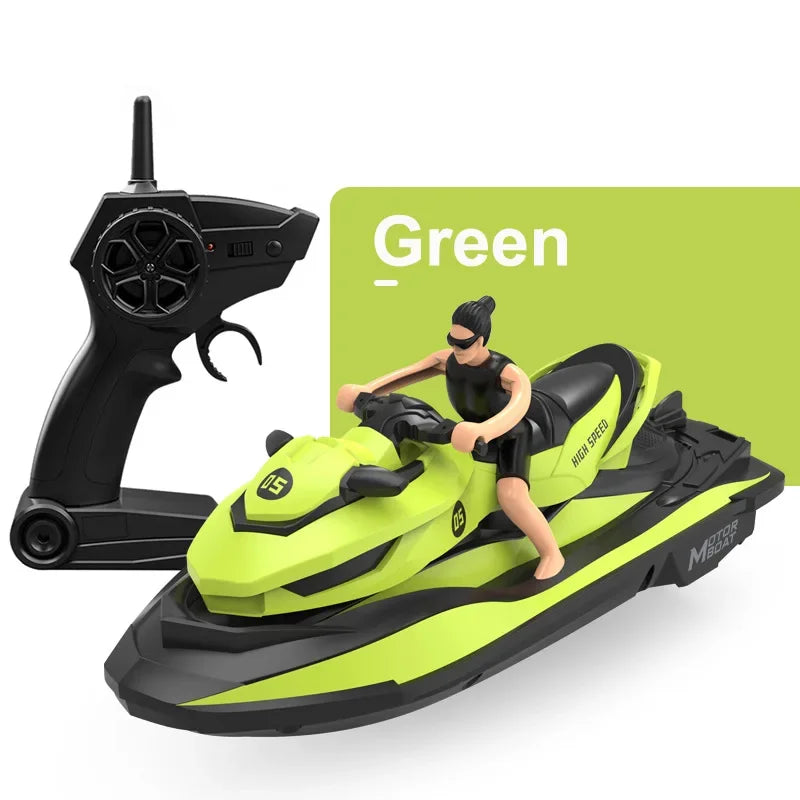 Mini Jet Ski High-Speed RC Motorboat 2.4G Remote Control Electric Boat for Kids double motor Summer Water Play Ideal as a gift