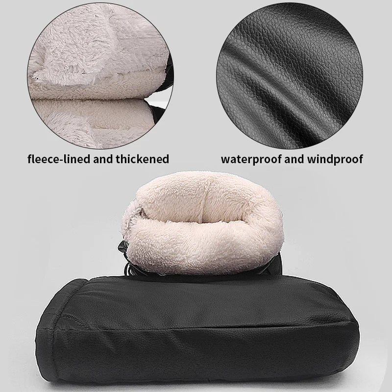 Motorcycle Handlebar Muffs Windproof Winter Mitts Warmer Gloves Waterproof Handmuffs Bicycle Handle Cover Hand Warm Motor Bike