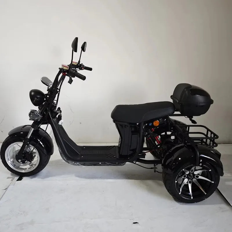 3-Wheel bicycle adult bicycle electric tricycle scooter aluminum moped adult 2000w tricycle 3-wheel motorcycle