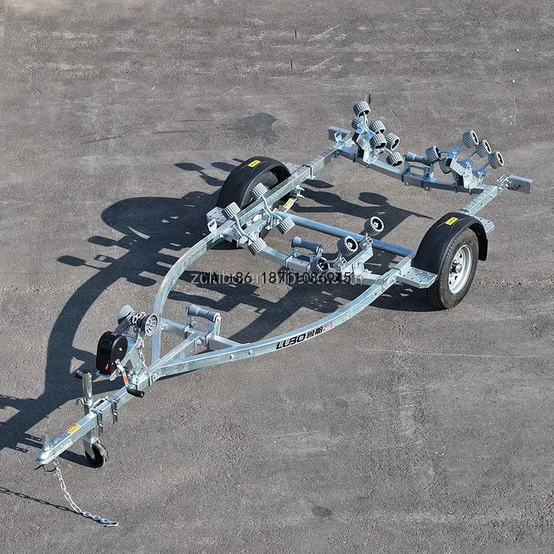 4.45m Grey Soft Wheel Boat Trailer Heavy Duty Marine Transport