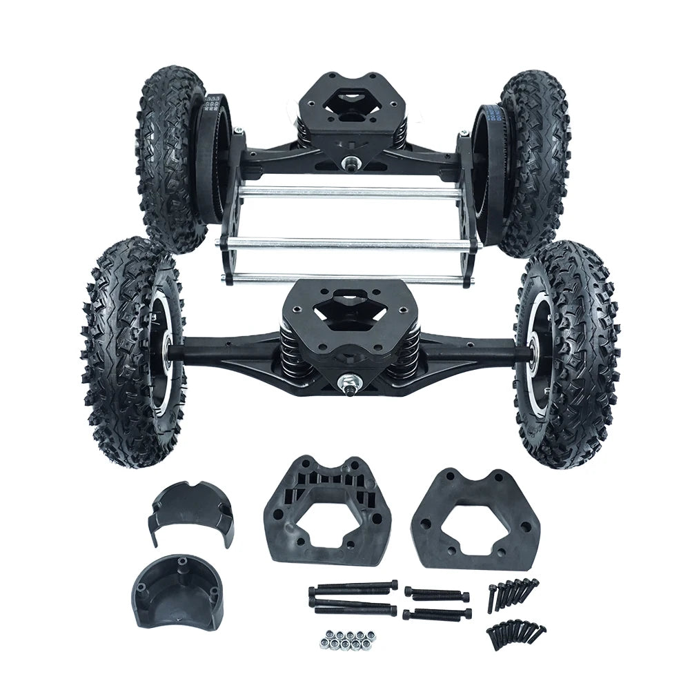 Skateboard Wheels with trucks 16.5"truck With 8'' Pneumatic All Terrain Mountain Wheels and two belt for DIY off road board/ESK8