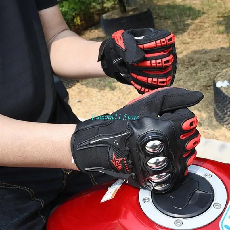 Y1UB Motorcycle Screentouch Gloves for Unisex Full Finger Glove for Cycling Climbing