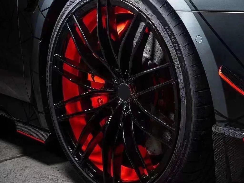 Classic Style Black Color with Red Inner Rim 18 19 20 22 Inch Forged Alloy Racing Car Wheels 5X112 for .