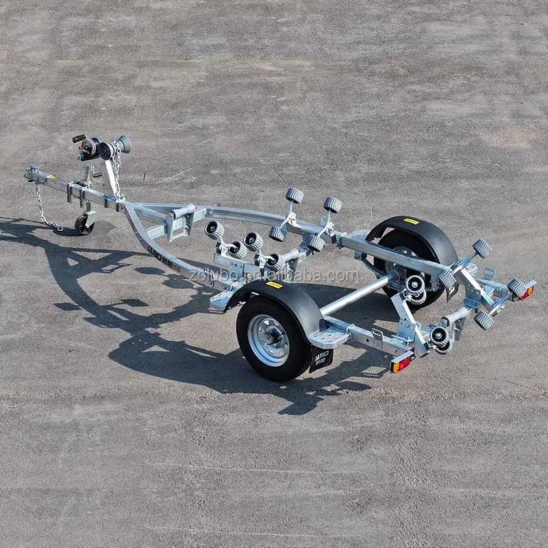 4.05m Grey Soft Roller Boat Trailer Heavy Duty Watercraft Transport