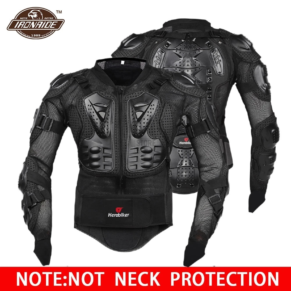 HEROBIKER Motorcycle Jacket Men Body Armor Motorcycle Armor Moto Motocross Racing Jacket Riding Motorbike Moto Protection  S-5XL