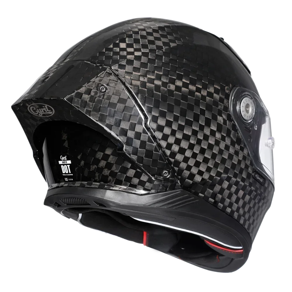 Unisex Lightweight Carbon Fiber Kevlar Full Face Motorcycle Street Bike Helmets Racing Helmet DOT ECE Approved CYRIL Casque Moto