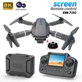 E88 PRO Drone with screen 4K HD Camera WiFi FPV Foldable RC Quadcopter Helicopter Toy for Kids Adults Outdoor Gifts