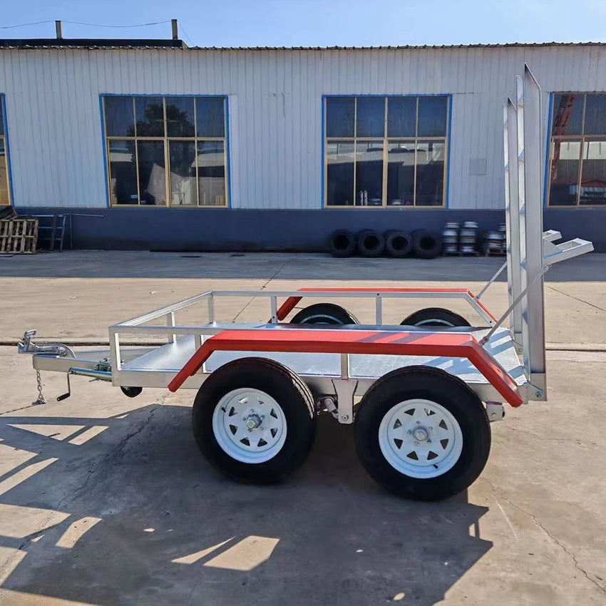 Automotive Hydraulic 3-Ton Low Bed Inclined Trailer Multi-Purpose for Small Excavator Steel/Aluminum/Galvanized