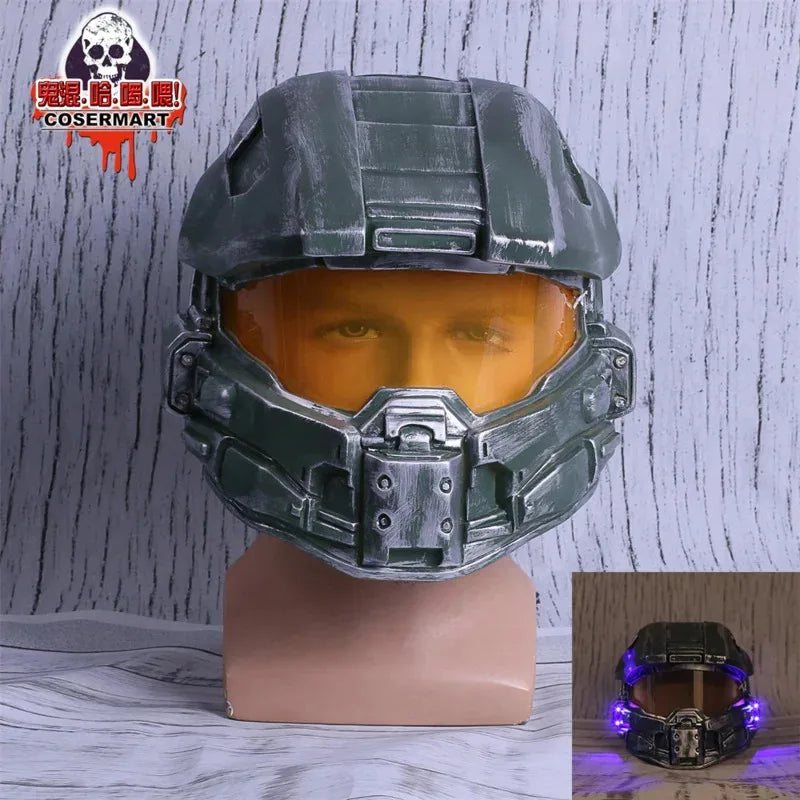 ♥ New 2025 Helmet Prop Replica Cosplay Costume Full Head Mask PVC Equipment Master Chief Game Accessories ★ Bear House
