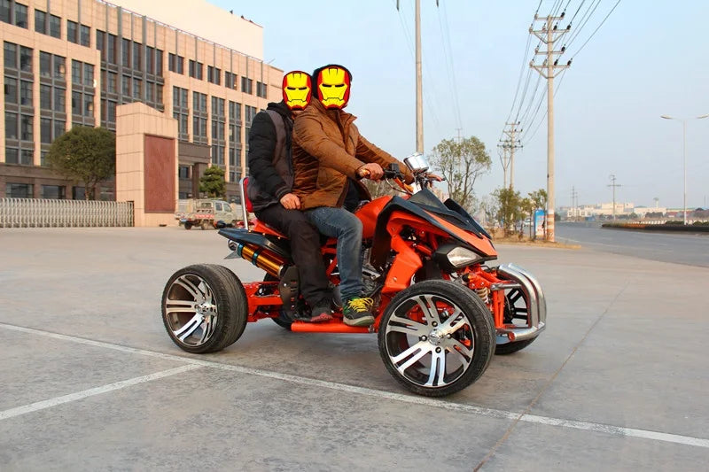 Gas Powered 250cc 4 Wheeler Quad Bike ATV with Manual Chain Drive and Equipped Differential Lock for Adults