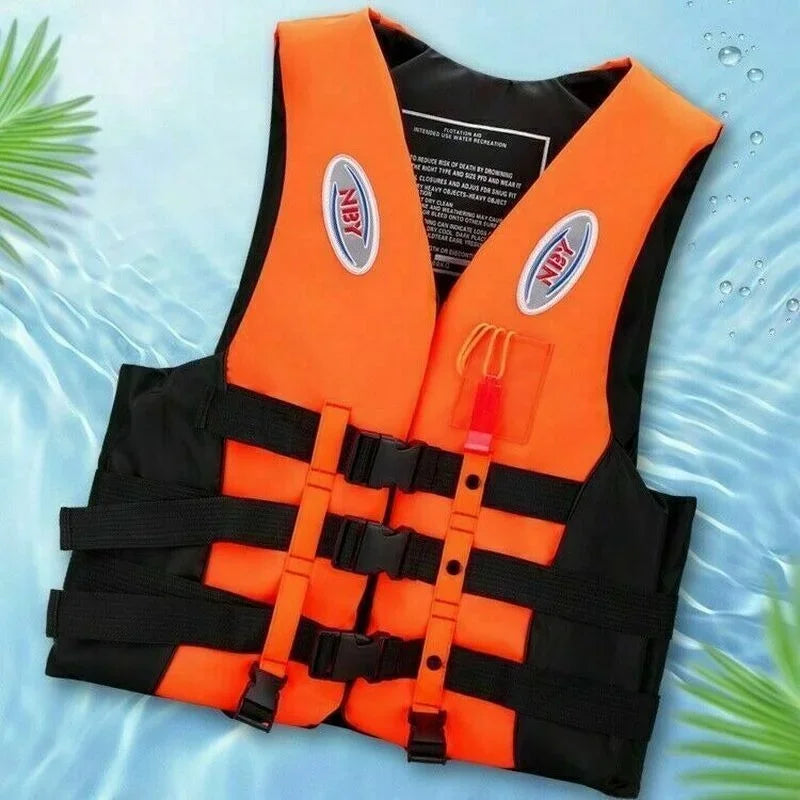 Life Jacket Ski Motorboats Wakeboard Raft Rescue Boat Vest Swimming Fishing Drift Clothing for Adult Children