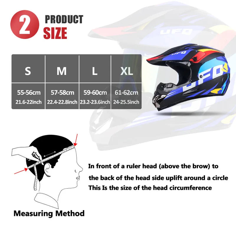 UCHOOSE Professional Motorcycle Helmet Motocross Off-Road Helm Children Moto Bike Accessories