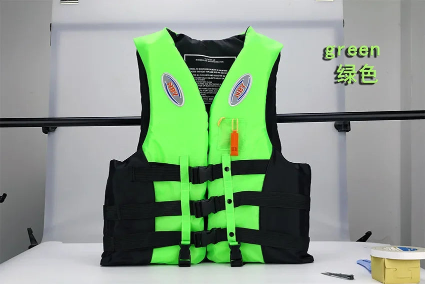 Life Jacket Ski Motorboats Wakeboard Raft Rescue Boat Vest Swimming Fishing Drift Clothing for Adult Children