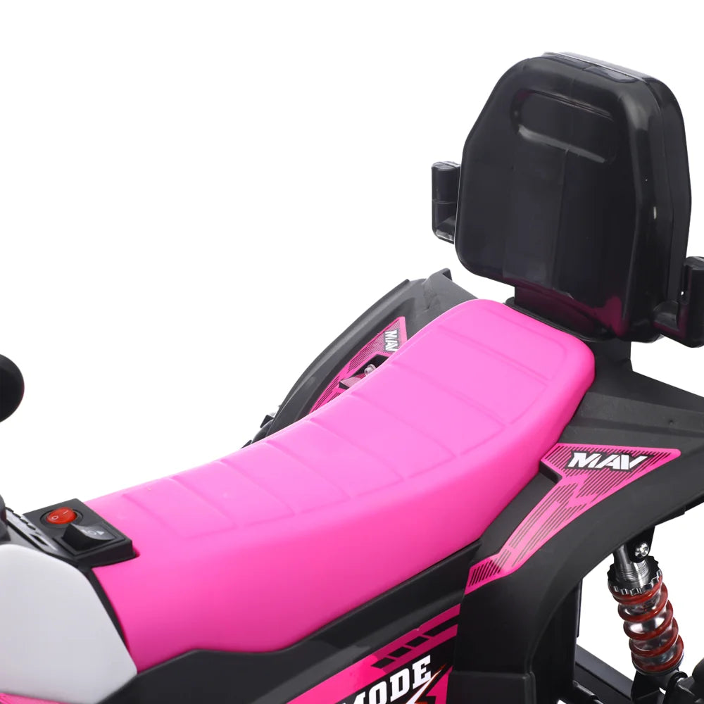 Ride On Toy Electric Car 12V Electric ATV Car for Kids 4 Wheeler Electric Toy Car with Bluetooth,light Leather Seater UTV ATV