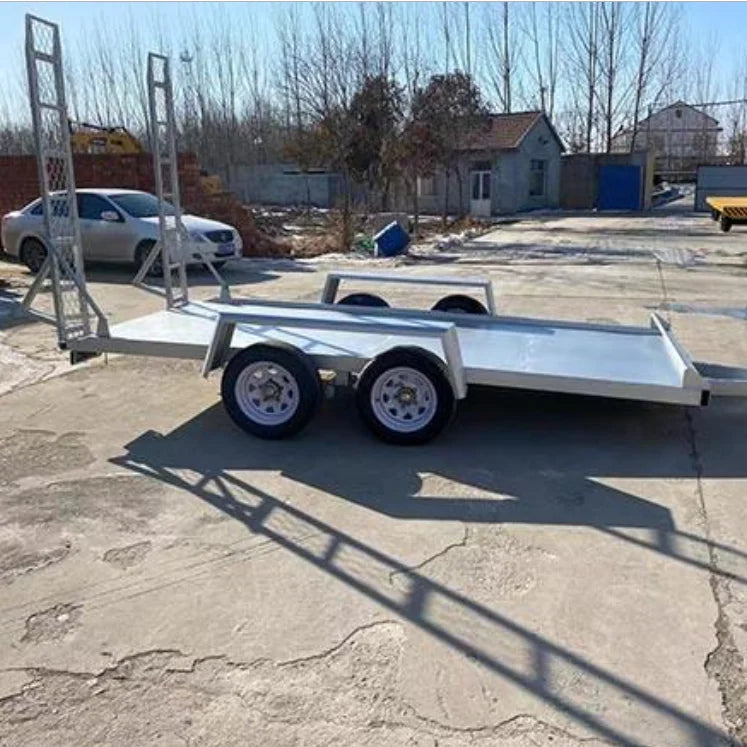 Custom Full Tilt Steel Floor Car Trailer for High-Production Agricultural Transport