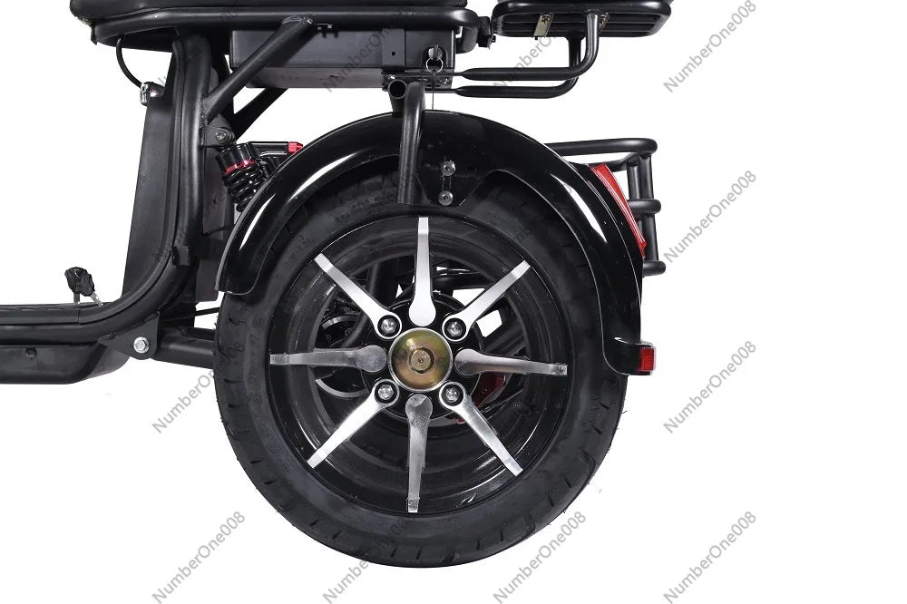X30S Electric Tricycle 60V1000W Adult 3 Wheel Scooter for Food Delivery Commuting, Cargo Bike with Large Rear Storage Box