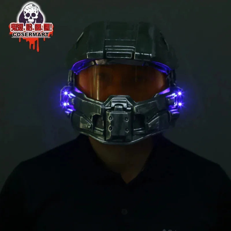 ♥ New 2025 Helmet Prop Replica Cosplay Costume Full Head Mask PVC Equipment Master Chief Game Accessories ★ Bear House