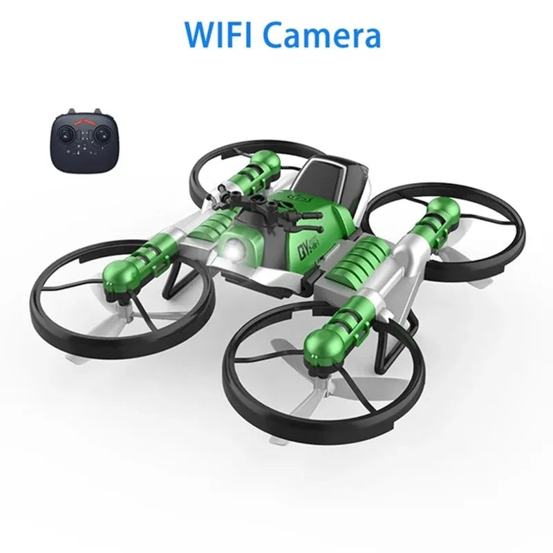WIFI FPV uav aircraft Motorcycle 2 in 1 Deformation Drone With 4K HD Camera 3D Flip One Key Return Headless Mode RC Quadrocopter