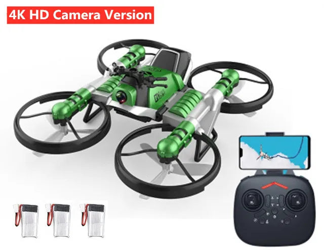 WIFI FPV uav aircraft Motorcycle 2 in 1 Deformation Drone With 4K HD Camera 3D Flip One Key Return Headless Mode RC Quadrocopter