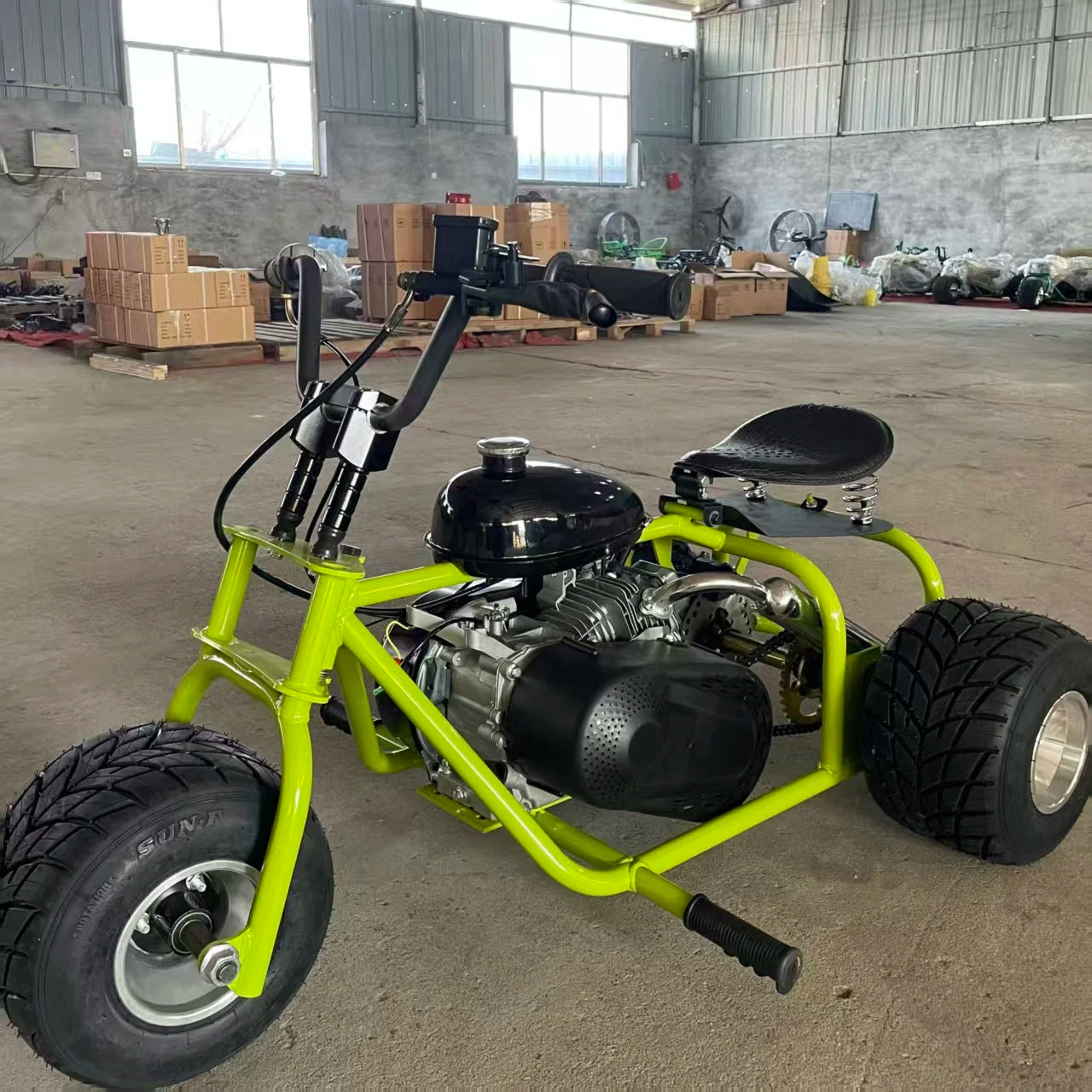4-stroke gas-powered drift tricycle 60km/h off-road top speed outdoor park tricycle adult racing pedal drift go-kart