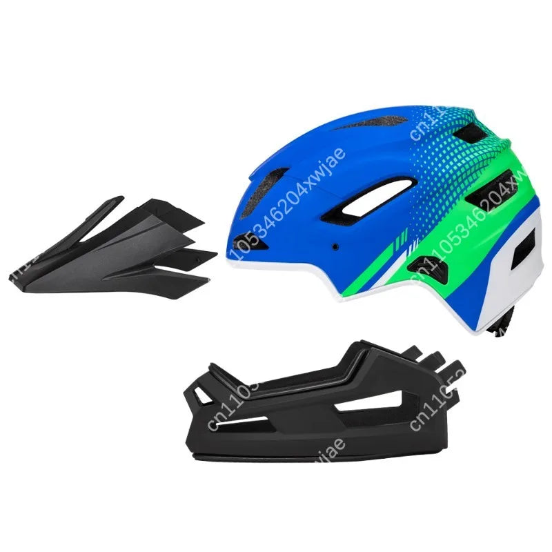 Detachable Face Guard Mountain Bike Helmet Full Coverage for Extreme Sports and Trail Riding